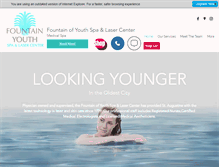 Tablet Screenshot of fountainofyouthspalaser.com